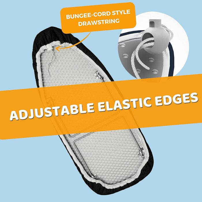 SAVUK Глянцевий чохол та подушка для прасувальної дошки з силіконовим покриттям, 4 шари, 38.1 x 137.2 см, надзвичайно міцна подушка, з відбиттям тепла, еластичний край (38.1 x 137.2 см)