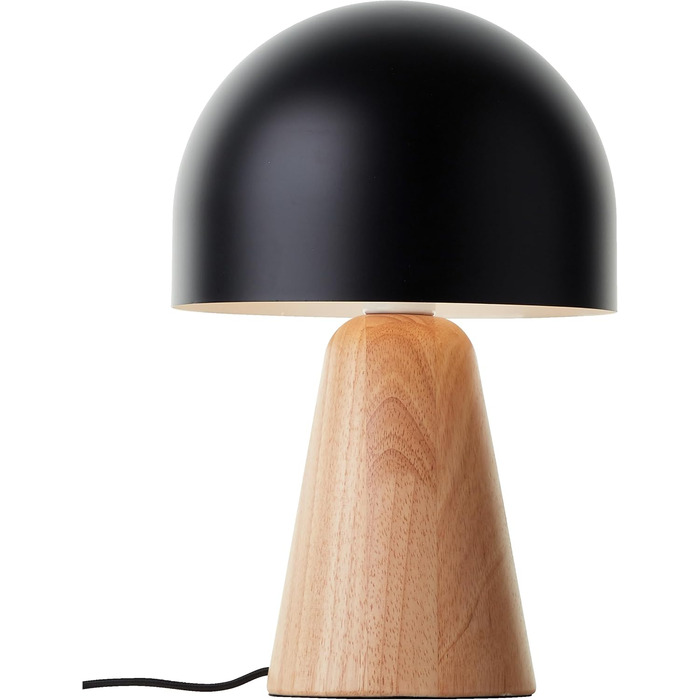 Настільна лампа Lightbox Mushroom, травертин, 31см, E14, Чорний/Натуральний