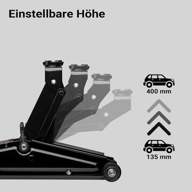 Гідравлічний домкрат Wiltec Rangierwagenheber 3т, 135-400 мм для авто, позашляховиків, кемперів
