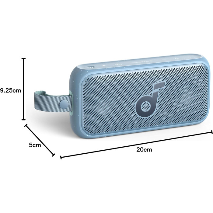 Soundcore Motion 300: Bluetooth-динамік з BassUp, SmartTune, 30W, 13 годин, IPX7, для саду, кемпінгу та піших прогулянок (блакитний)