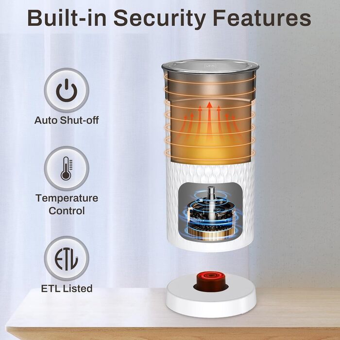 SIMPLETASTE: Електричний спінювач молока 4-в-1, автоматичний, для гарячого та холодного напою, з підігрівом, автоматичне вимкнення, білий