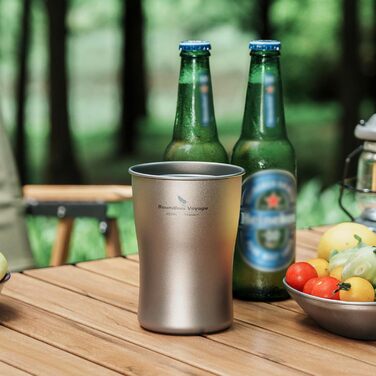 Металевий термокружка iBasingo 600мл Ti3233D - для кемпінгу, подорожей, напоїв