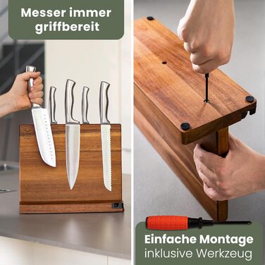 Магнітний тримач для ножів Waldwerk з акціїї, 31 см - без ножів