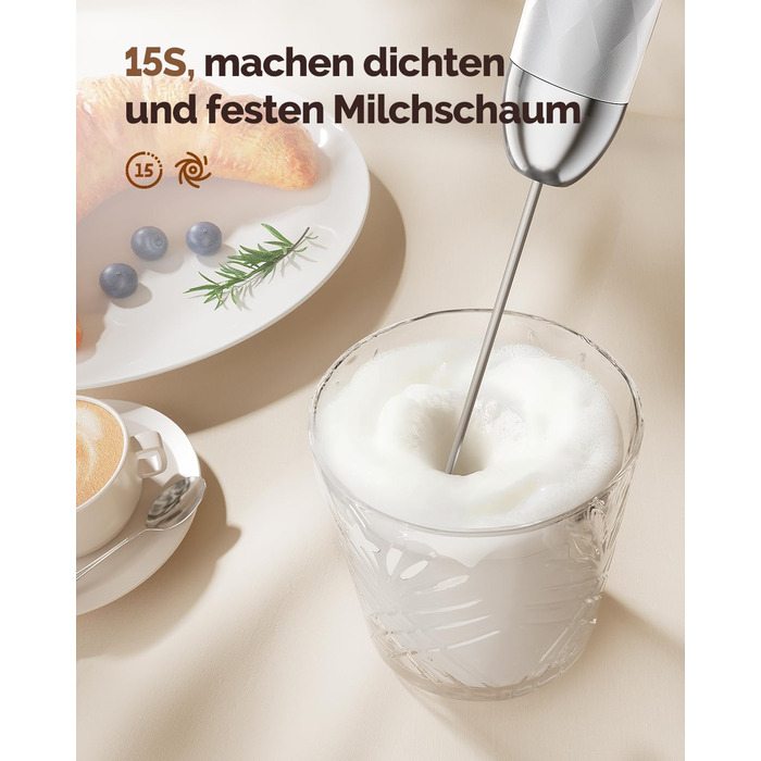 Електричний пінний міксер Maestri House LunaFro 2.0: бездротовий, з регулюванням швидкості та підставкою з нержавіючої сталі