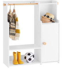 Дитяча шафа SoBuy з 2 гачками, гардероб для дитячої кімнати, білий, 94x110x35 см (KMB110-W)