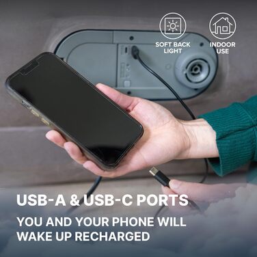 Надувний матрац SleepLux Dream Luxus подвійний з вбудованим насосом, 45.7 см, високий, для гостей, кемпінгу, дому