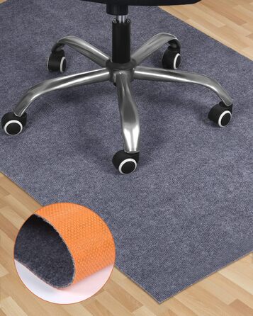Підкладка для офісного крісла, 90 x 140 см, матеріал TPE/світло-сірий, захисний килимок для підлоги офісне крісло, захисний килимок для твердої підлоги, стійкий до подряпин килимок для підлоги, накладка на стілець для ламінату