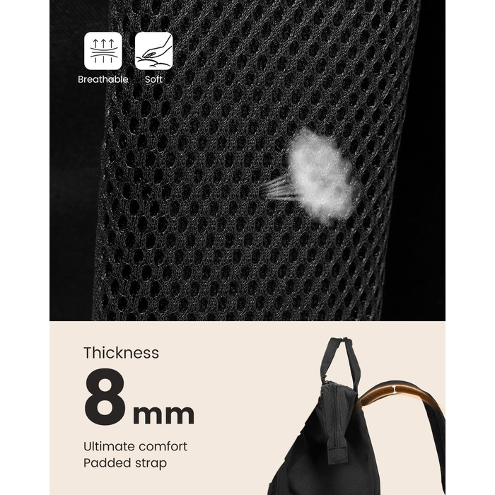 Рюкзак LOVEVOOK для дівчат, жінок, підлітків: шкільний, для ноутбука (17 дюймів), водонепроникний, універсальний (університет, бізнес, подорожі), чорний+бежевий+коричневий