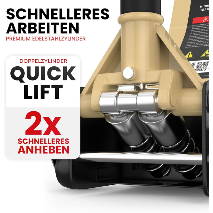 Гідравлічний домкрат 3T низькопрофільний 75-505мм з гумовими накладками для легкових авто та SUV – професійний, поворотний