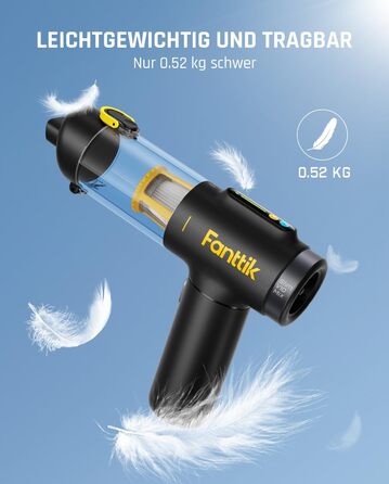 Бездротовий автомобільний пилосос Fanttik Slim V10 Mix 4-в-1, потужність 16 кПа, з LED-дисплеєм та функцією обдуву для авто, офісу та клавіатур