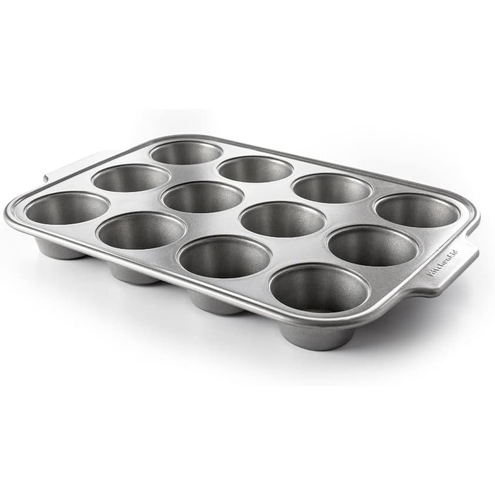 Набір форм для випічки KitchenAid з алюмінізованої сталі, 20см та 24см, антипригарне покриття без PFAS, для духовки, можна мити в посудомийній машині, сірий (5 шт.)