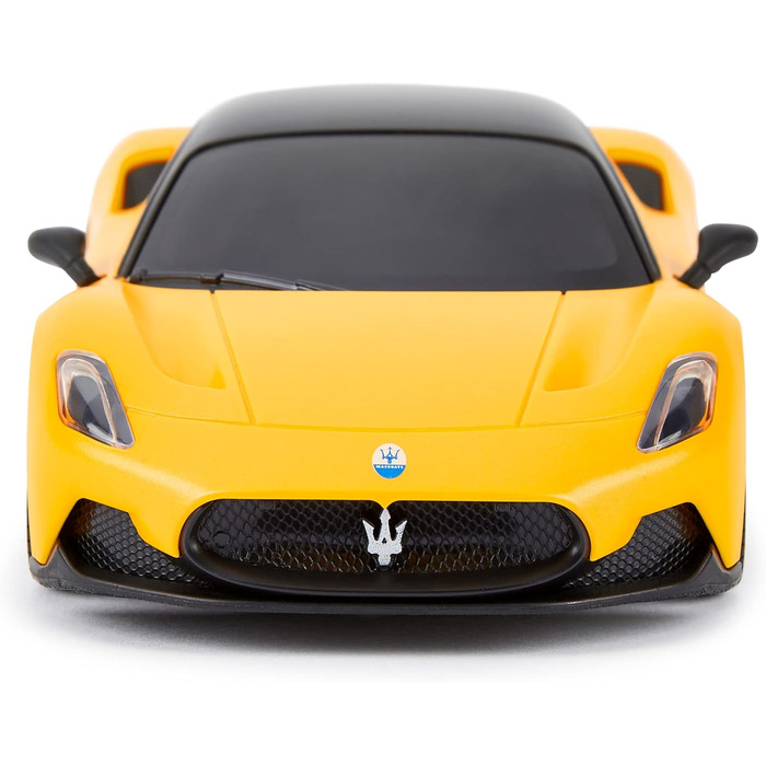 Радіокерований автомобіль Bugatti 1:24, офіційно ліцензований, жовтий Maserati. Модель на радіокеруванні з робочими фарами