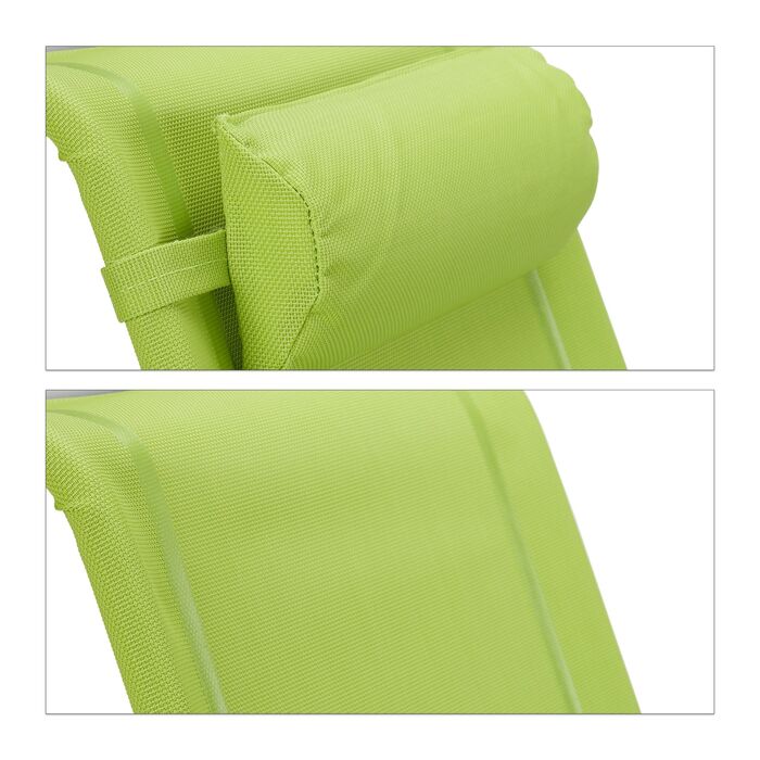 Розкладний шезлонг Relaxdays з подушкою для шиї