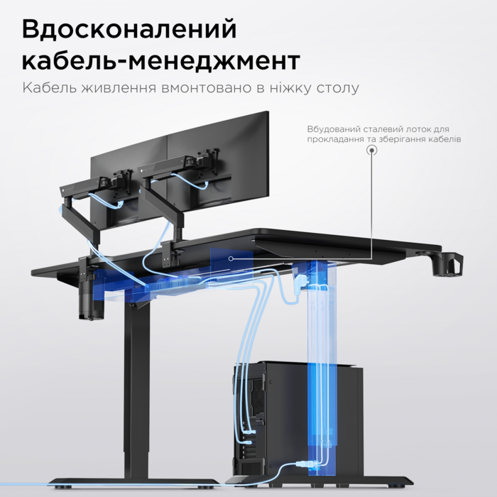 Стіл з електрорегулюванням висоти Anda Seat Xtreme Pro 1400x750 Black