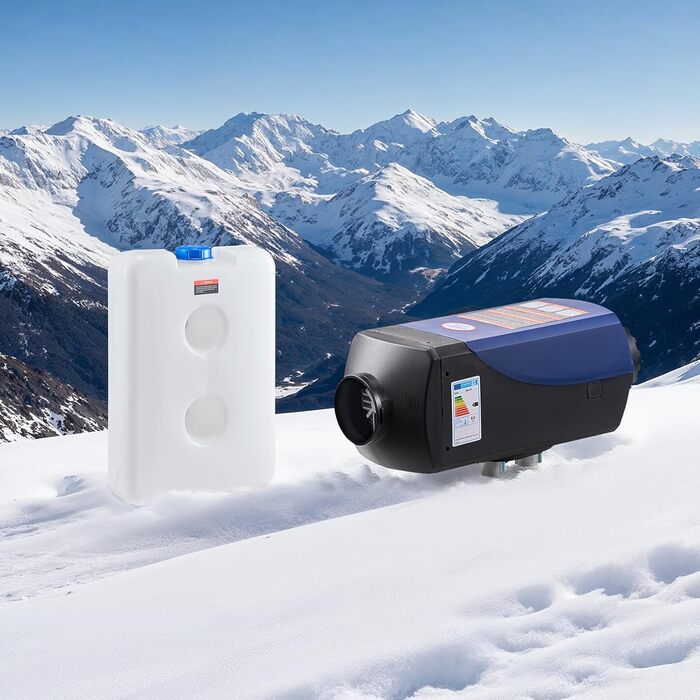 Дизельний опалювач повітря VEVOR 12/24V 2kW з LCD-дисплеєм та пультом керування для авто, фургонів, автобусів