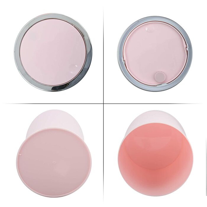 Серія MSV для ванної кімнати Aspen Дизайн косметичне відро педальне відро для ванної з поворотною кришкою відро для сміття з поворотною кришкою 6 літрів (ØxH) приблизно 18,5 x 26 см (пастельно-рожевий)