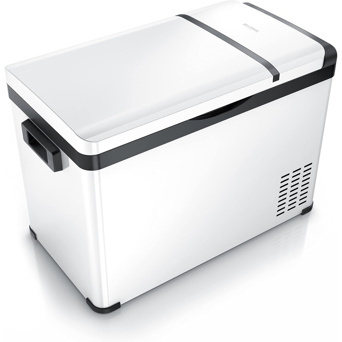 Автохолодильник Brandson ECO Kompressor XXL 30л електричний 12/24V – охолодження до -22°C для авто, кемпінгу, вантажівок, човнів (білий)