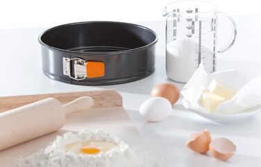 Форма для випічки LE CREUSET, 24 см, з антипригарним покриттям, для кислотного тіста, з вуглецевої сталі, антрацит/помаранчевий, 94101800000000