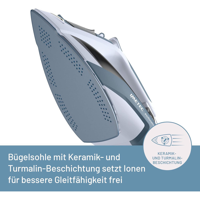 Відпарювач Imetec Activation з керамічно-турмаліновою підошвою, 200 г/хв, ZeroCalc, 2400 Вт