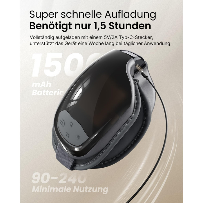 RENPHO Eyeris Масажер для очей з підігрівом, Bluetooth та повітряним тиском – для зняття втоми очей, сухості та головного болю