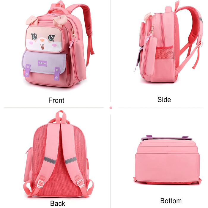 Милий дитячий рюкзак Шкільна сумка Шкільні сумки Шкільний рюкзак для хлопчиків Дівчаток Шкільний рюкзак для підлітків Шкільна сумка для дітей 1-6 класів Подорож Сумка для дитячого садка Рюкзак з пеналом Фіолетовий