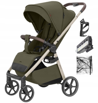 Дитячий прогулянковий візок CARRELLO BRAVO M/Lite, колір Flax Green