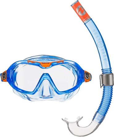 Комплект для підводного плавання з легкими комбінований комплект з плавальними окулярами-прозорі лінзи (дитячий, аква, комплект з аквалангом, синій)