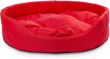 Ліжко для собак в бутік-зоопарку / овальна подушка для собак для маленьких собак або кішок / стійка до подряпин підстилка для собак з подушкою / кошик для собак / миється поліестер / великий S (46x40 см / Колір Червоний S 46x40 см червоний