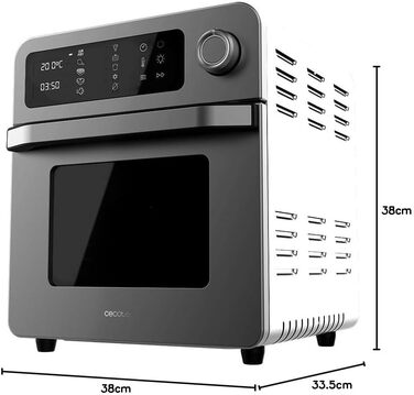Мультиварка Cecotec Bake&Fry 1500 Touch: піч, фритюрниця, 15 л, 1700 Вт, сенсорний екран, нержавіюча сталь