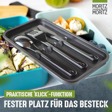 Набір Bento Box Moritz & Moritz (3 шт.) - Японський ланчбокс для дорослих та дітей - Блю