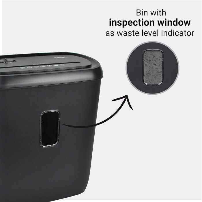 Шредер Desq 20050 для документів | 11 листів, 4 x 35 мм, об'єм кошика 21 л