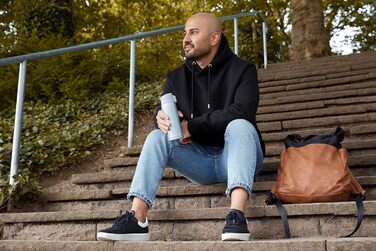 Термокружка Emsa N21518 Travel Mug Light | 0.4 л, нержавіюча сталь, 8 год гаряче/16 год холодне, BPA Free, блакитний колір