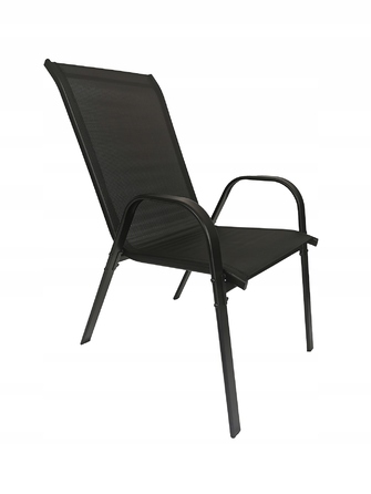 Набір садових стільців Kontrast, метал, чорний, 4 шт.