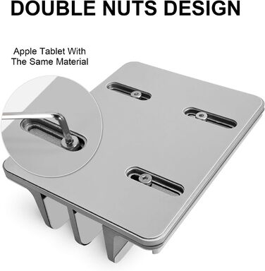 Металевий підставка для ноутбука Vertikaler, 4 слоти, вертикальний MacBook/HP/Chromebook до 44.5 см (17.5 дюймів), сірий