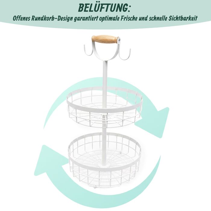 Relaxdays Двоярусна етажерка для фруктів та овочів