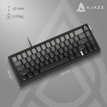 Дротова механічна клавіатура Ajazz AK650 Day Dream switches Gradient Black Grey (AK650-DD-BG)