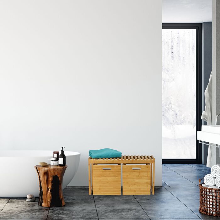 Лавка Relaxdays з місцем для зберігання, бамбук