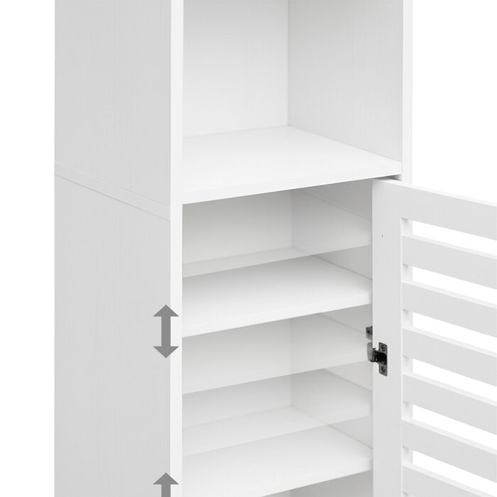 Висока шафа для ванної кімнати Relaxdays з дверцятами