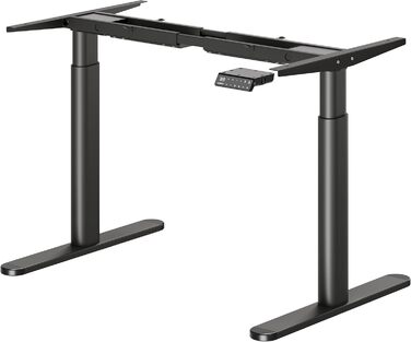 Електричний регульований стіл MAIDeSITe EL2 Pro Art з овальною основою, чорний. Підйом до 180 кг, 4 пам'яті, захист від зіткнень