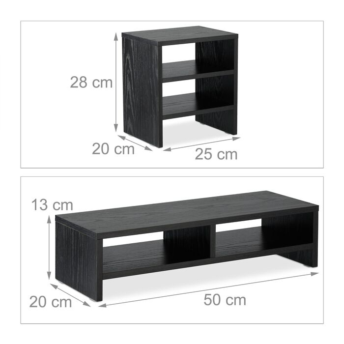 Підставка для монітора Relaxdays з полицями