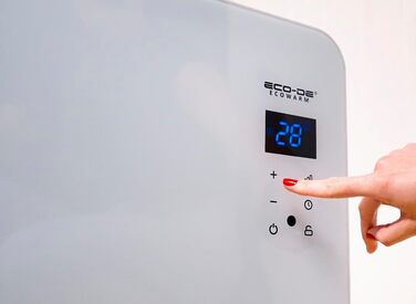 Електричний конвектор ECODE® з настінним кріпленням та пультом керування, термостатом, 1500W, керування через додаток, панель опалення з ніжками