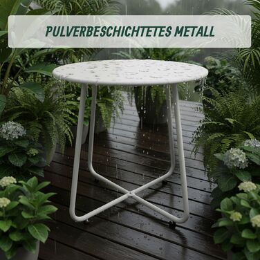 Relaxdays Додатковий столик зі сталі, стійкий до погодних умов