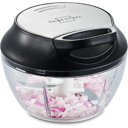 SILBERTHAL Овочевий слайсер-мандоліна V-подібний – з насадками – гостре лезо – компактне зберігання. Підходить для овочів, цибулі та інших продуктів.