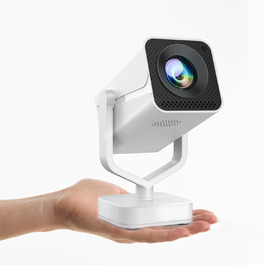 Портативний проєктор Mini Beamer з Android OS, автоматичною корекцією трапецеїдальних спотворень, підтримкою 4K 1080p, Bluetooth WiFi6, 160 ANSI, електричним фокусом для телефону/ТВ приставки/Outdoor/ноутбука