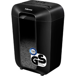 Fellowes Шредер для паперу LX70 (11 листів) з частинковим різанням, 18л кошик, захист від несанкціонованого доступу, чорний