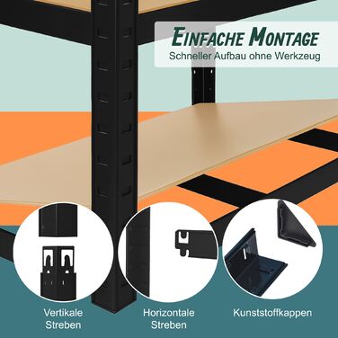 Міцна полиця Relaxdays з робочою поверхнею, витримує до 500 кг