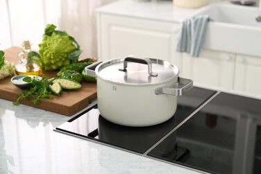 Набір каструль ZWILLING PURE, 5 предметів, з нержавіючої сталі 18/10, керамічне покриття, Stay-Cool ручки, придатний для миття в посудомийній машині, (слонова кістка)