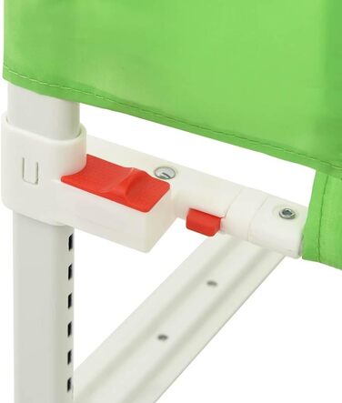 Бортик для ліжка дитячого vidaXL 200x25 см, зелений - захист від випадання, тканинний бортик для малюка