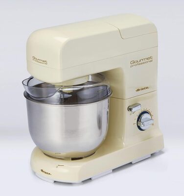 Ariete 1596 Pastamatic Gourmet 1950 - планетарний міксер з набором насадок для тіста, збивання та замішування - 10 швидкостей, бежевий