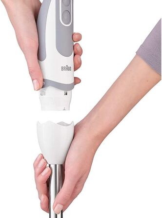 Міксер ручний Braun MultiMix 5 HM51.00WH білий, 750 Вт, 9 швидкостей, SmartMix, нержавіюча сталь